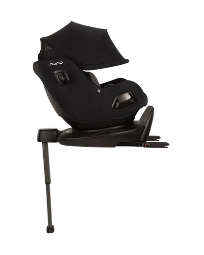 Nuna PRUU Aire Baby Car Seat-Convertible (Forward & Rear Facing)-360 Degrees Rotation-With Retractabe Sun Canopy-Moisture Absorbing Airy Mesh-5 Positions Recline In Both Mode-For 0 to 4Y (Upto 19 Kg)-Caviar