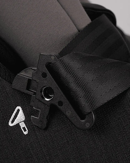 Nuna PRUU Aire Baby Car Seat-Convertible (Forward & Rear Facing)-360 Degrees Rotation-With Retractabe Sun Canopy-Moisture Absorbing Airy Mesh-5 Positions Recline In Both Mode-For 0 to 4Y (Upto 19 Kg)-Caviar