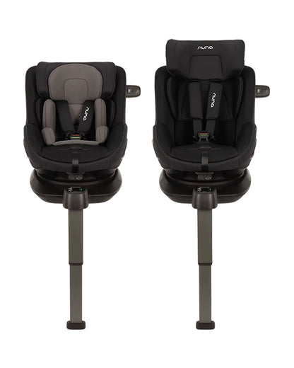 Nuna PRUU Aire Baby Car Seat-Convertible (Forward & Rear Facing)-360 Degrees Rotation-With Retractabe Sun Canopy-Moisture Absorbing Airy Mesh-5 Positions Recline In Both Mode-For 0 to 4Y (Upto 19 Kg)-Caviar