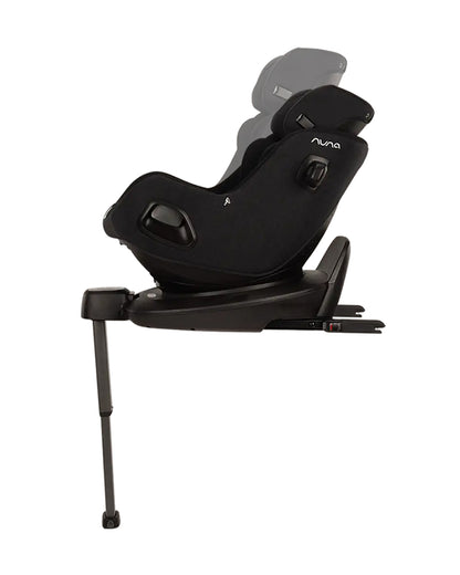 Nuna PRUU Aire Baby Car Seat-Convertible (Forward & Rear Facing)-360 Degrees Rotation-With Retractabe Sun Canopy-Moisture Absorbing Airy Mesh-5 Positions Recline In Both Mode-For 0 to 4Y (Upto 19 Kg)-Caviar