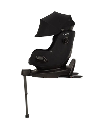 Nuna PRUU Aire Baby Car Seat-Convertible (Forward & Rear Facing)-360 Degrees Rotation-With Retractabe Sun Canopy-Moisture Absorbing Airy Mesh-5 Positions Recline In Both Mode-For 0 to 4Y (Upto 19 Kg)-Caviar