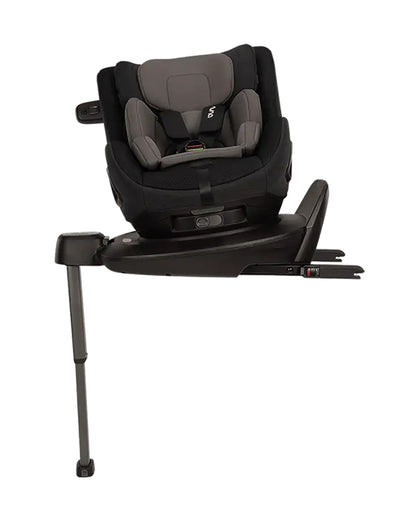 Nuna PRUU Aire Baby Car Seat-Convertible (Forward & Rear Facing)-360 Degrees Rotation-With Retractabe Sun Canopy-Moisture Absorbing Airy Mesh-5 Positions Recline In Both Mode-For 0 to 4Y (Upto 19 Kg)-Caviar