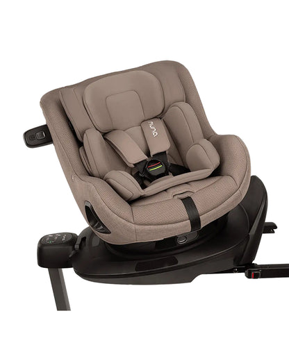 Nuna PRUU Aire Baby Car Seat-Convertible (Forward & Rear Facing)-360 Degrees Rotation-With Retractabe Sun Canopy-Moisture Absorbing Airy Mesh-5 Positions Recline In Both Mode-For 0 to 4Y (Upto 19 Kg)-Cedar
