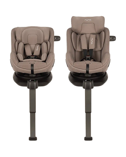 Nuna PRUU Aire Baby Car Seat-Convertible (Forward & Rear Facing)-360 Degrees Rotation-With Retractabe Sun Canopy-Moisture Absorbing Airy Mesh-5 Positions Recline In Both Mode-For 0 to 4Y (Upto 19 Kg)-Cedar