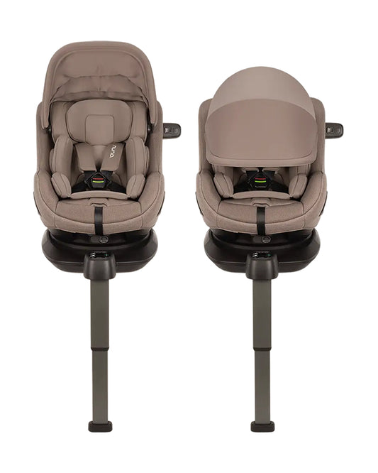 Nuna PRUU Aire Baby Car Seat-Convertible (Forward & Rear Facing)-360 Degrees Rotation-With Retractabe Sun Canopy-Moisture Absorbing Airy Mesh-5 Positions Recline In Both Mode-For 0 to 4Y (Upto 19 Kg)-Cedar