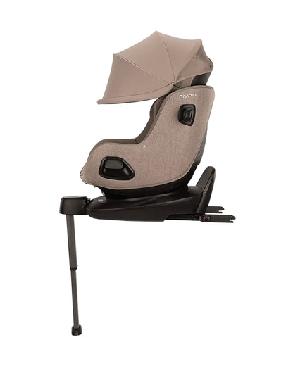 Nuna PRUU Aire Baby Car Seat-Convertible (Forward & Rear Facing)-360 Degrees Rotation-With Retractabe Sun Canopy-Moisture Absorbing Airy Mesh-5 Positions Recline In Both Mode-For 0 to 4Y (Upto 19 Kg)-Cedar