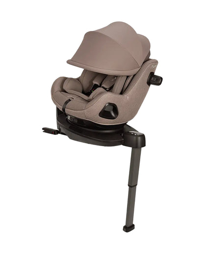 Nuna PRUU Aire Baby Car Seat-Convertible (Forward & Rear Facing)-360 Degrees Rotation-With Retractabe Sun Canopy-Moisture Absorbing Airy Mesh-5 Positions Recline In Both Mode-For 0 to 4Y (Upto 19 Kg)-Cedar