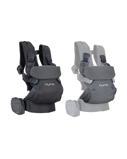 Nuna Cudl Deux Baby Carrier-4 Carrying Positions-Interchangeable Mesh & Cotton Panels For All Weather Comfort-Includes Storage Bag, 2 Bibs, Wristlest Pouch & Harness Covers-For 0 to 3Y (3.5 to 16 Kg)-Denim