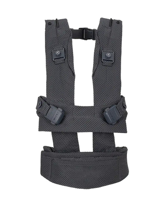 Nuna Cudl Deux Baby Carrier-4 Carrying Positions-Interchangeable Mesh & Cotton Panels For All Weather Comfort-Includes Storage Bag, 2 Bibs, Wristlest Pouch & Harness Covers-For 0 to 3Y (3.5 to 16 Kg)-Denim