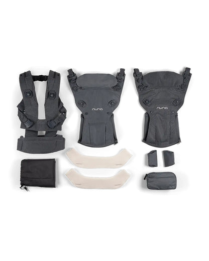 Nuna Cudl Deux Baby Carrier-4 Carrying Positions-Interchangeable Mesh & Cotton Panels For All Weather Comfort-Includes Storage Bag, 2 Bibs, Wristlest Pouch & Harness Covers-For 0 to 3Y (3.5 to 16 Kg)-Denim