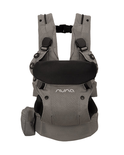 Nuna Cudl Deux Baby Carrier-4 Carrying Positions-Interchangeable Mesh & Cotton Panels For All Weather Comfort-Includes Storage Bag, 2 Bibs, Wristlest Pouch & Harness Covers-For 0 to 3Y (3.5 to 16 Kg)-Shadow