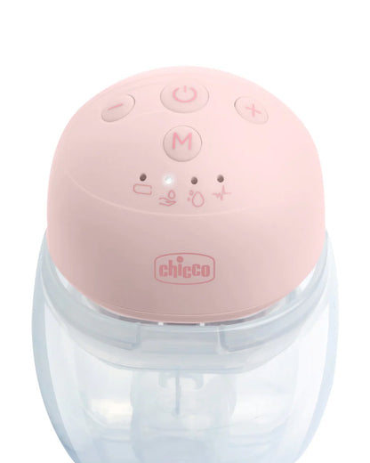Chicco Double Wearable Electric Breast Pump-10 levels of Stimulation and Expression-Hands Free & Portable Design-Pink