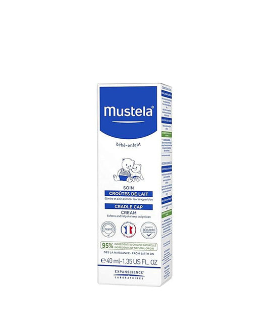 Mustela Cradle Cap Baby Cream-Softens Scalp Flakes, Helps Treat & Prevent Cradle Cap-Fragrance Free, Non-Greasy & Safe From Birth On