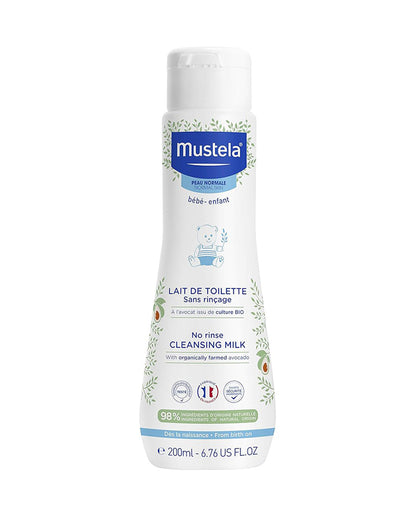 Mustela No Rinse Baby Cleansing Milk-Baby Body Wash-With Avocado