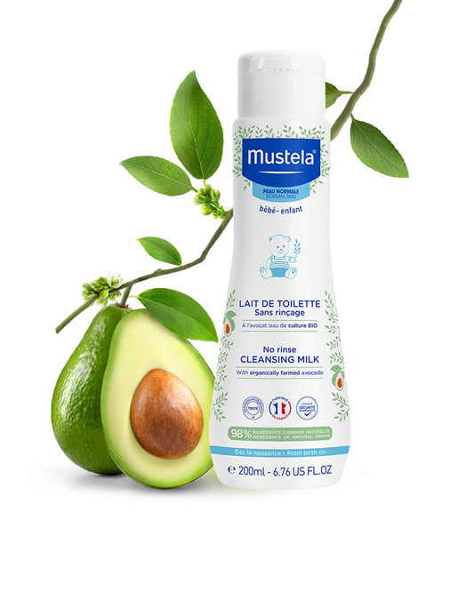 Mustela No Rinse Baby Cleansing Milk-Baby Body Wash-With Avocado