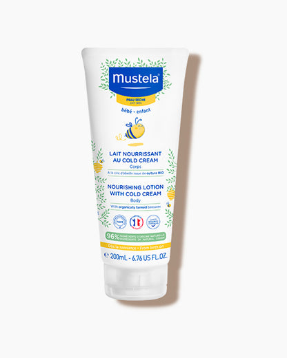 Mustela Nourishing Baby Lotion-With Cold Cream & Beeswax-Hydrates & Preserves Skin Barrier-Dermatologically Tested & Safe From Birth On