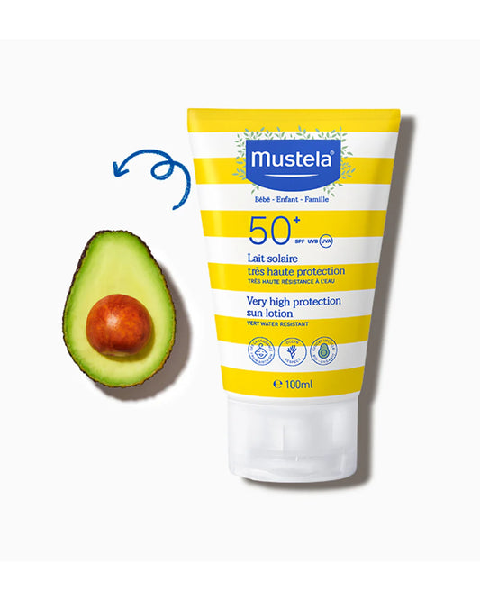 Mustela High Protection SPF 50+ Baby Sunscreen-With Avocado-Stays Effective in Water