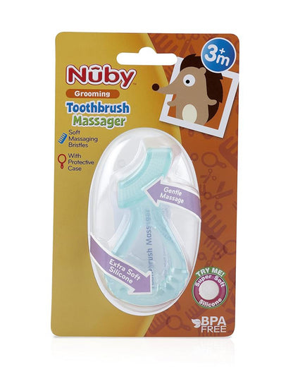 Nuby Oral Massager Baby Toothbrush-0M+Blue