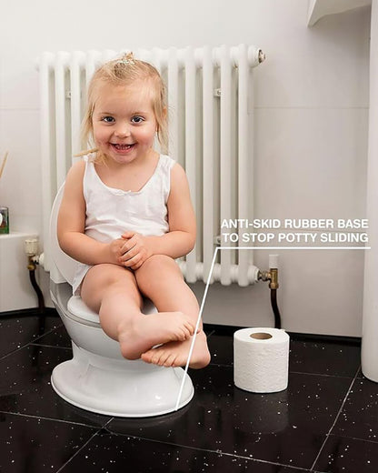 Nuby My Real Potty Realistic Training Chair-With Flushing Sound-18 to 36M-White