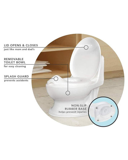 Nuby My Real Potty Realistic Training Chair-With Flushing Sound-18 to 36M-White