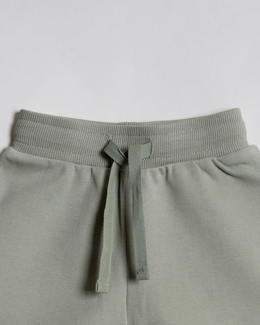 Twingle 100% Organic Cotton T-shirt & Shorts Set-Adjustable Waistband-Tag-Free Design-White-Elephant Print-For Infants