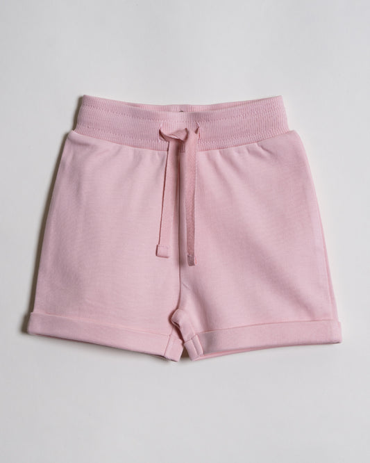 Twingle 100% Organic Cotton T-shirt & Shorts Set-Adjustable Waistband-Tag-Free Design-White-Floral Print-For Infants