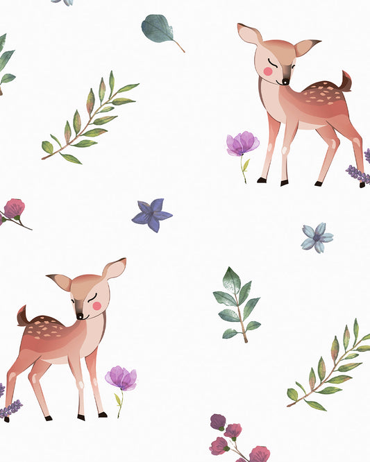 Tiny Snooze Organic Cotton Muslin Reversible Burp Cloth-Enchanted Forest-Set of 2-For Infants