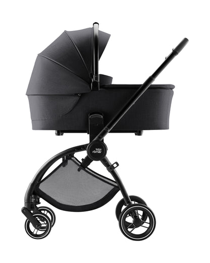 Britax Rio Lightweight Stroller-Height Adjustable Parent Handle Bar-Reversible & Flat Reclining Seat-One Hand Fold-Includes Cup Holder, Car Seat & Carry Cot Adapters-For 0 to 4Y (Upto 22Kg)-Carbon Black