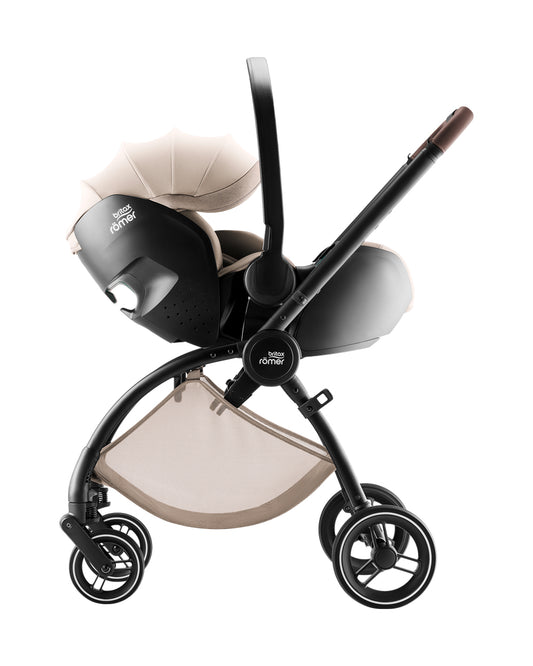 Britax Rio Lightweight Stroller-Height Adjustable Parent Handle Bar-Reversible & Flat Reclining Seat-One Hand Fold-Includes Cup Holder, Car Seat & Carry Cot Adapters-For 0 to 4Y (Upto 22Kg)-Teak