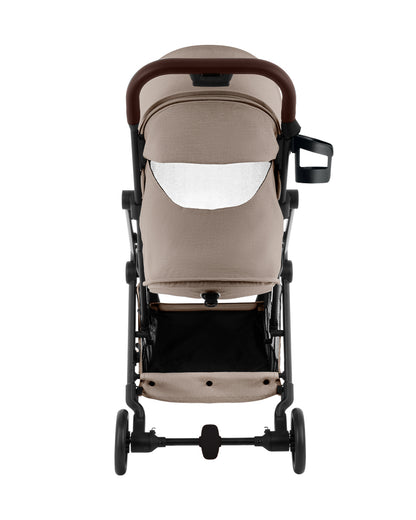 Britax Flylite Cabin Friendly Stroller-Extra Large Extendable Canopy-One Hand Fold-Flat Reclining Seat-Includes Carry Bag & Cup Holder-For 0 to 4Y (Upto 22Kg)-Teak