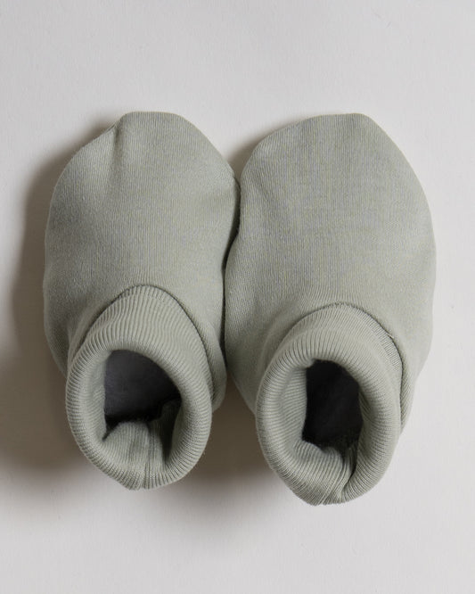 Twingle 100% Organic Cotton-Baby Cap, Booties & Mittens Set-Snug & Secure Fit-Tag-Free Comfort-Sage Green-Solid-For Infants