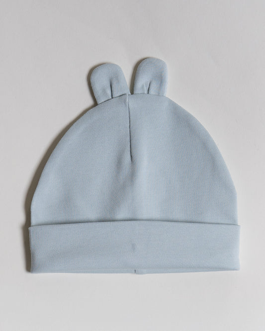 Twingle 100% Organic Cotton-Baby Cap, Booties & Mittens Set-Snug & Secure Fit-Tag-Free Comfort-Light Blue-Solid-For Infants