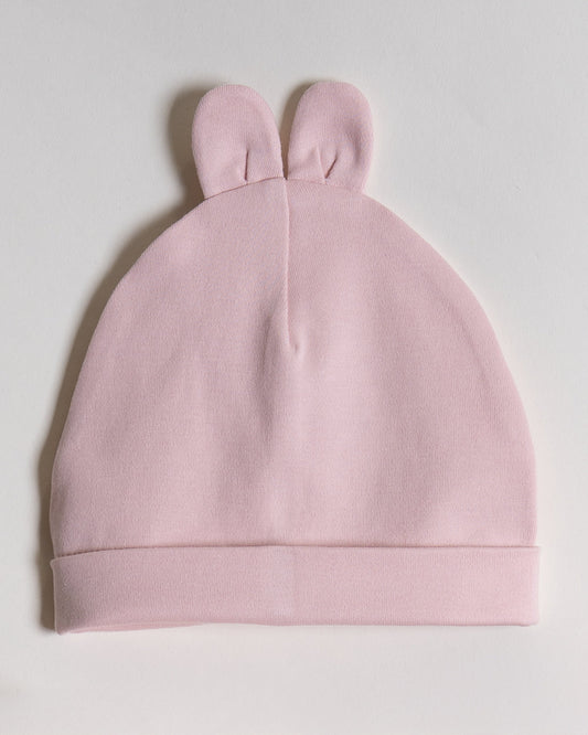 Twingle 100% Organic Cotton-Baby Cap, Booties & Mittens Set-Snug & Secure Fit-Tag-Free Comfort-Pastel Pink-Solid-For Infants