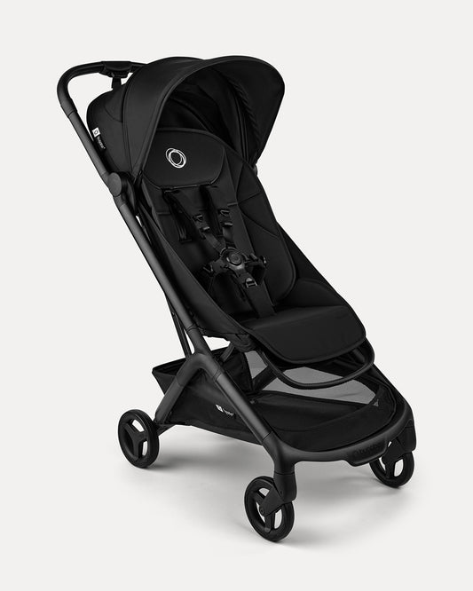 Bugaboo Butterfly 2 Cabin Friendly Stroller-One Second Ultra Compact Fold-Flat Reclining Seat-Large Storage Basket-Car Seat Compatible-2 Years Warranty-For 0 to 4Y-Midnight Black