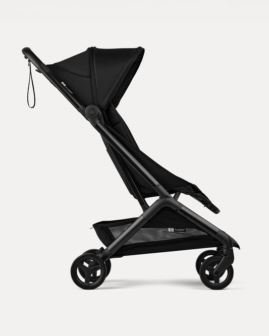 Bugaboo Butterfly 2 Cabin Friendly Stroller-One Second Ultra Compact Fold-Flat Reclining Seat-Large Storage Basket-Car Seat Compatible-2 Years Warranty-For 0 to 4Y-Midnight Black