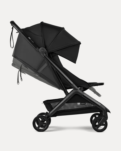 Bugaboo Butterfly 2 Cabin Friendly Stroller-One Second Ultra Compact Fold-Flat Reclining Seat-Large Storage Basket-Car Seat Compatible-2 Years Warranty-For 0 to 4Y-Midnight Black