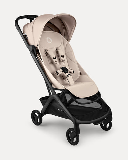 Bugaboo Butterfly 2 Cabin Friendly Stroller-One Second Ultra Compact Fold-Flat Reclining Seat-Large Storage Basket-Car Seat Compatible-2 Years Warranty-For 0 to 4Y-Desert Taupe