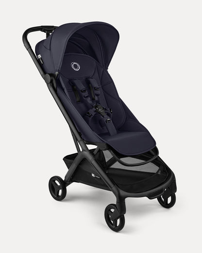 Bugaboo Butterfly 2 Cabin Friendly Stroller-One Second Ultra Compact Fold-Flat Reclining Seat-Large Storage Basket-Car Seat Compatible-2 Years Warranty-For 0 to 4Y-Deep Indigo