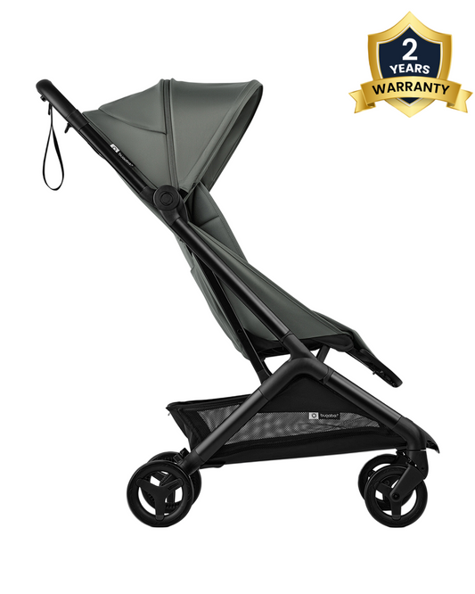 Bugaboo Butterfly 2 Cabin Friendly Stroller-One Second Ultra Compact Fold-Flat Reclining Seat-Large Storage Basket-Car Seat Compatible-2 Years Warranty-For 0 to 4Y-Forest Green