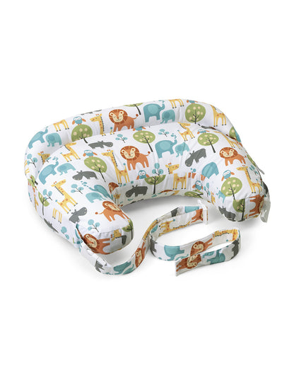 Boppy Deluxe Nursing Pillow-Multifunctional Use-Multicolor-Peaceful Jungle-0M+