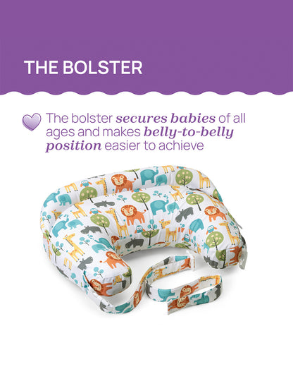 Boppy Deluxe Nursing Pillow-Multifunctional Use-Multicolor-Peaceful Jungle-0M+