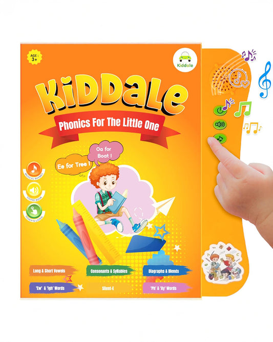 Kiddale Phonics For The Little One Musical Sound Book With Touch & Play & Rhymes-Learning & Educational Toys-36M+