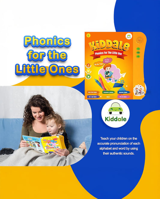 Kiddale Phonics For The Little One Musical Sound Book With Touch & Play & Rhymes-Learning & Educational Toys-36M+