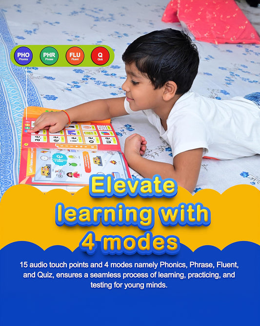Kiddale Phonics For The Little One Musical Sound Book With Touch & Play & Rhymes-Learning & Educational Toys-36M+