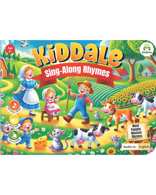 Kiddale Sing Along Rhymes Sound Book-10 Beloved Rhymes-Learning & Educational Toys-12M+