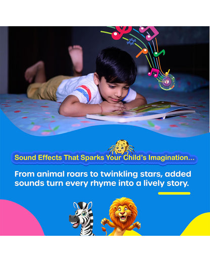 Kiddale Sing Along Rhymes Sound Book-10 Beloved Rhymes-Learning & Educational Toys-12M+