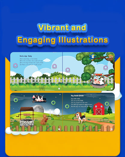 Kiddale Rhymes For Playtime Sound Book-8 Timeless English Rhymes-Learning & Educational Toys-12M+