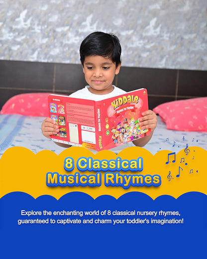 Kiddale Rhymes For Playtime Sound Book-8 Timeless English Rhymes-Learning & Educational Toys-12M+
