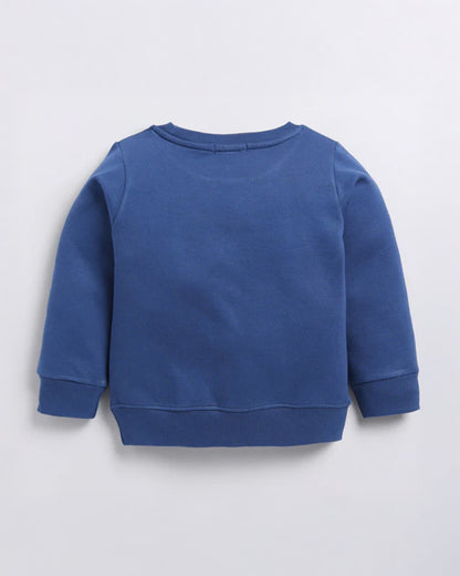 Cot & Candy Baby Blue Winter Wear Sweatshirt-Solid-100% Organic Fleece-For Infants