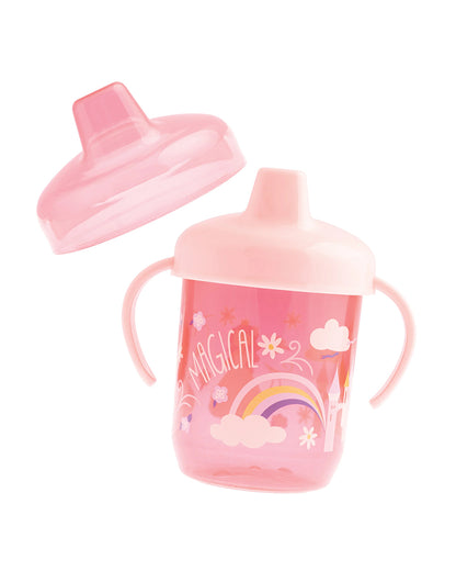 Stephen Joseph Spout Sippy Cup-Twin Handle-Easy Grip-Pink-Princess Design-544 ml